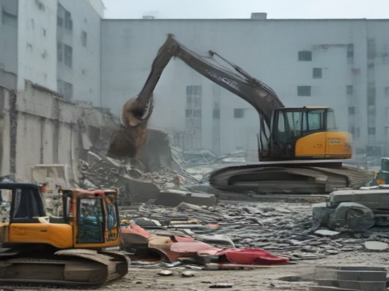 Снос двухэтажного здания из газобетона